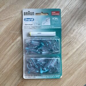 Braun Oral B Interclean IR 2-50 Plaque Remover Replacement Tips 50 Each New, HTF